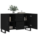 vidaXL Buffet noir 100x36x60 cm bois d'ingénierie