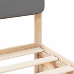 vidaXL Cadre de lit avec tête de lit rembourrée Gris clair