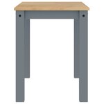 vidaXL Table à manger Panama gris 112x60x75 cm bois massif de pin