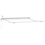 vidaXL Auvent Rétractable Blanc 300 x 250 cm Polyester et métal