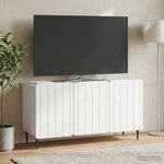 vidaXL Meuble TV Blanc 99 x 34 5 x 52 cm Bois d'ingénierie
