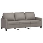 vidaXL Ensemble de canapés 3 Pièces avec coussins Taupe Tissu