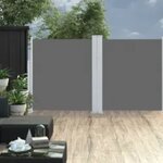 vidaXL Auvent latéral rétractable Anthracite 160x600 cm