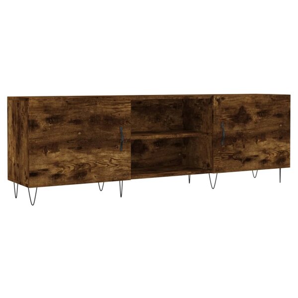 vidaXL Meuble TV chêne fumé 150x30x50 cm bois d'ingénierie