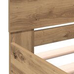 vidaXL Cadre de Lit avec Tête en Chêne – 180 x 200 cm  en bois reconstitué.