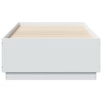 vidaXL Cadre de lit blanc 75x190 cm bois d'ingénierie