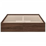 vidaXL Cadre de lit avec tiroirs sans matelas chêne marron 120x190 cm