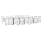 vidaXL Ensemble de salle à manger pour jardin 15 Pièces Blanc Rattan Polt