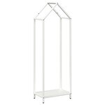 vidaXL Portant de bois chauffage blanc 40x25x120 cm
