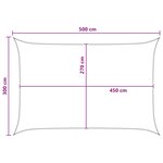vidaXL Voile d'ombre Anthracite et blanc 3 x 5 m HDPE