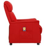 vidaXL Fauteuil de massage Rouge bordeaux Similicuir