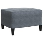 vidaXL Ensemble de canapés 4 Pièces avec coussins Gris foncé Velours