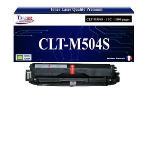 T3AZUR - Toner compatible avec Samsung CLT-M504S pour Samsung CLP415N CLP415NW CLX4195FN CLX4195FW CLX4195N SLC1453 SLC1454 SLC1404 SLC1810 SLC1810W SLC1860 SLC1860FW - Magenta