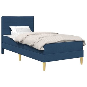 vidaXL Cadre de lit Bleu 100 x 200 cm Polyester
