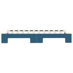 vidaXL Lit de jour avec gigogne sans matelas bleu 80x200 cm