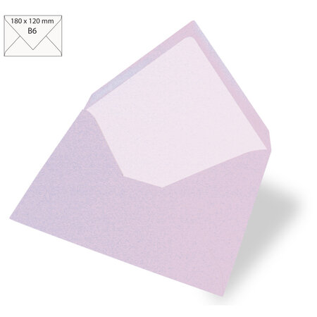 Enveloppe B6  uni  FSC Mix Credit  lilas  180x120mm  90g / m²  5 pces