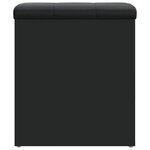 vidaXL Banc de rangement noir 42x42x45 cm bois d'ingénierie
