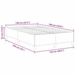 vidaXL Cadre de lit Gris clair 120 x 190 cm Tissu en velours côtelé