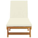 vidaXL Transat 1-personne Marron 63 x 199 x 85cm Bois d'acacia massif
