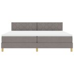 vidaXL Lit à ressorts avec matelas Taupe 200 x 200 cm tissu