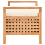 Banc banquette de rangement 93 x 49 x 49 cm bois de noyer massif 02_0010743