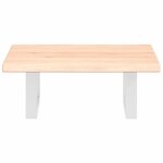 vidaXL Étagère de vasque murale acier et bois de chêne massif