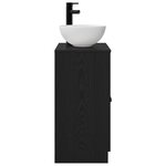 vidaXL Meuble de salle de bain avec évier Noir 54 x 35 x 83 cm
