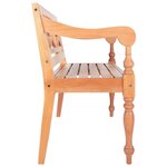 Banc banquette batavia 98 x 50 x 82 cm bois d'acajou massif marron clair 02_0011008