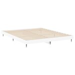 vidaXL Cadre de lit sans matelas blanc 150x200 cm bois d'ingénierie