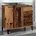vidaXL Armoire lavabo vieux bois 65x33x60 cm bois d'ingénierie