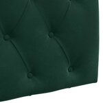 vidaXL Tête de lit suspendue Avec lumière LED Vert foncé Velours