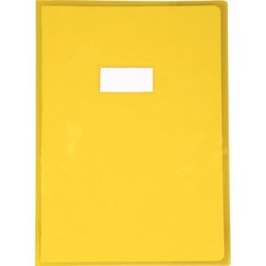 Protège-cahier cristalux sans rabats PVC 22/100ème 21 x 29 7 cm jaune CALLIGRAPHE