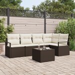 vidaXL Ensemble Canapés Jardin 5 Pièces avec Coussins Poly Rattan Gris