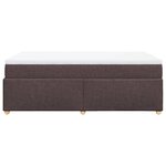 vidaXL Sommier à lattes de lit et matelas marron foncé 120x190cm tissu