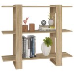 vidaXL Bibliothèque/Séparateur de pièce Chêne Sonoma 100x30x87 cm
