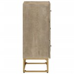 vidaXL Commode 55x30x76 cm bois massif de manguier et fer