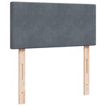 vidaXL Sommier à lattes de lit avec matelas Gris foncé 100x200 cm
