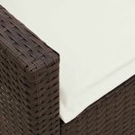 vidaXL Canapé de jardin avec coussins marron résine tressée