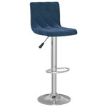 Vidaxl tabourets de bar 2 pcs bleu velours