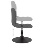 vidaXL Chaise pivotante de salle à manger Gris foncé Velours