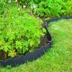 Nature Bordure de jardin décorative 0 13x12 m 3 mm noir