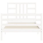 vidaXL Cadre de lit sans matelas blanc 100x200 cm bois de pin massif