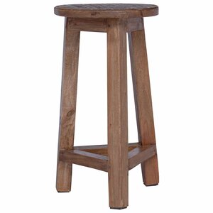 vidaXL Tabouret Naturel 28 x 28 x 50 cm Bois d'Acajou