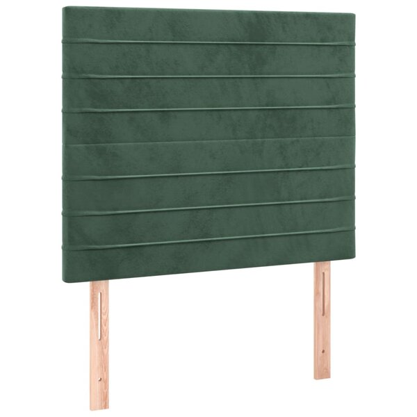 vidaXL Têtes de lit 2 Pièces Vert foncé 80x5x78/88 cm Velours