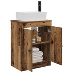 vidaXL Meuble de salle de bain avec évier Bois ancien 54 x 35 x 83 cm