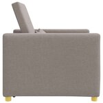 vidaXL Canapé-lit escamotable simple Taupe 90 x 165 x 87 cm tissu