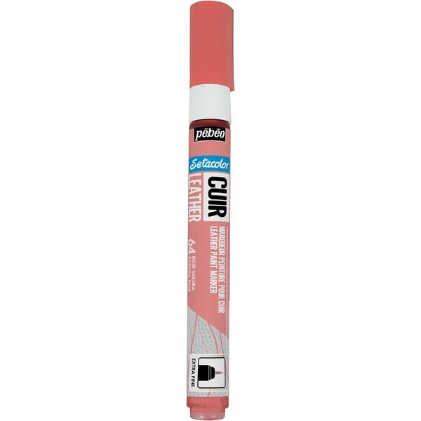 Marqueur Acrylique Setacolor Spécial Cuir Mat Satiné Extra Fine Rose Sakura PÉBÉO