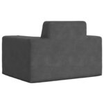 vidaXL Canapé pour enfants Anthracite Peluche douce