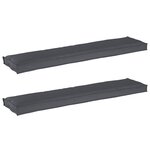 vidaXL Set de coussins de palette 2 Pièces Anthracite 180 x 40 x 8 cm