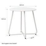 Table ronde métal - couleur blanc